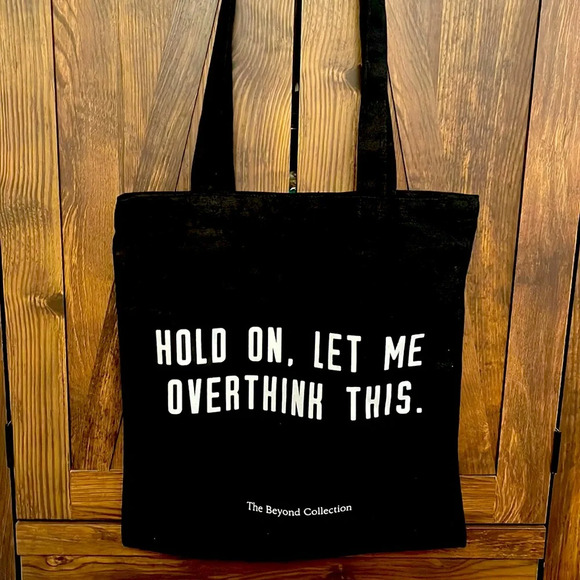 NWOT Novelty Tote “Let Me Over Think This” - Picture 1 of 5